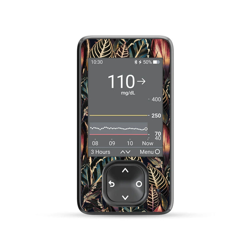 Dark Moon Leaves DEXCOM G7 and Stelo and G6 Touchscreen Receiver Sticker Dark Moon Leaves DEXCOM G7 and Stelo and G6 Touchscreen Receiver Sticker