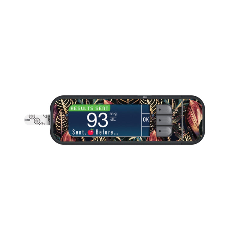 Dark Moon Leaves Sticker for Bayer Contour Next Glucometer Dark Moon Leaves Sticker for Bayer Contour Next Glucometer