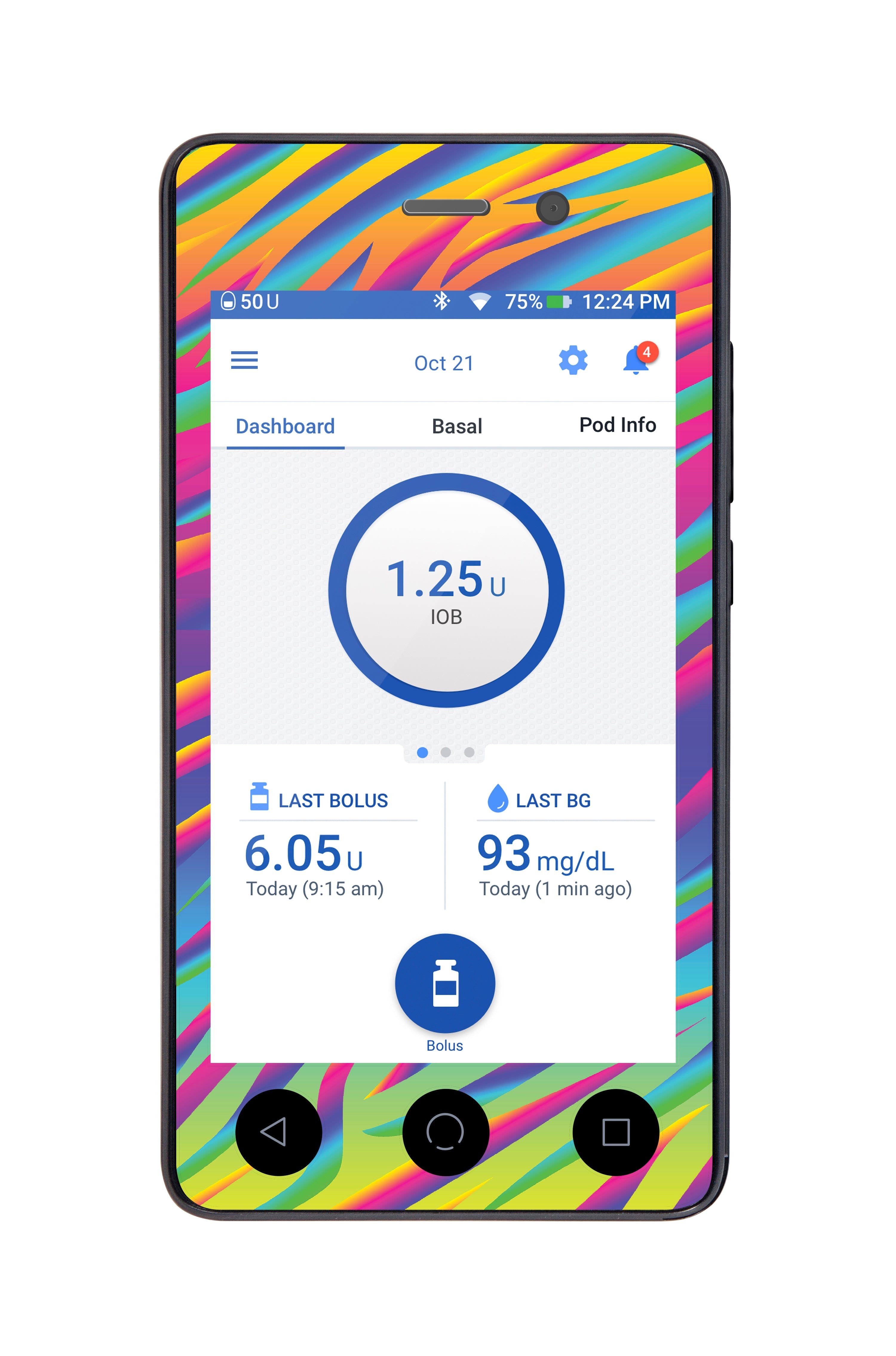 DayGlo Sticker for Omnipod DASH® PDM – Pump Peelz DayGlo Sticker for Omnipod DASH® PDM – Pump Peelz