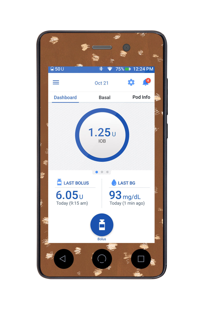 Deer Hide Sticker for Omnipod DASH® PDM – Pump Peelz Deer Hide Sticker for Omnipod DASH® PDM – Pump Peelz