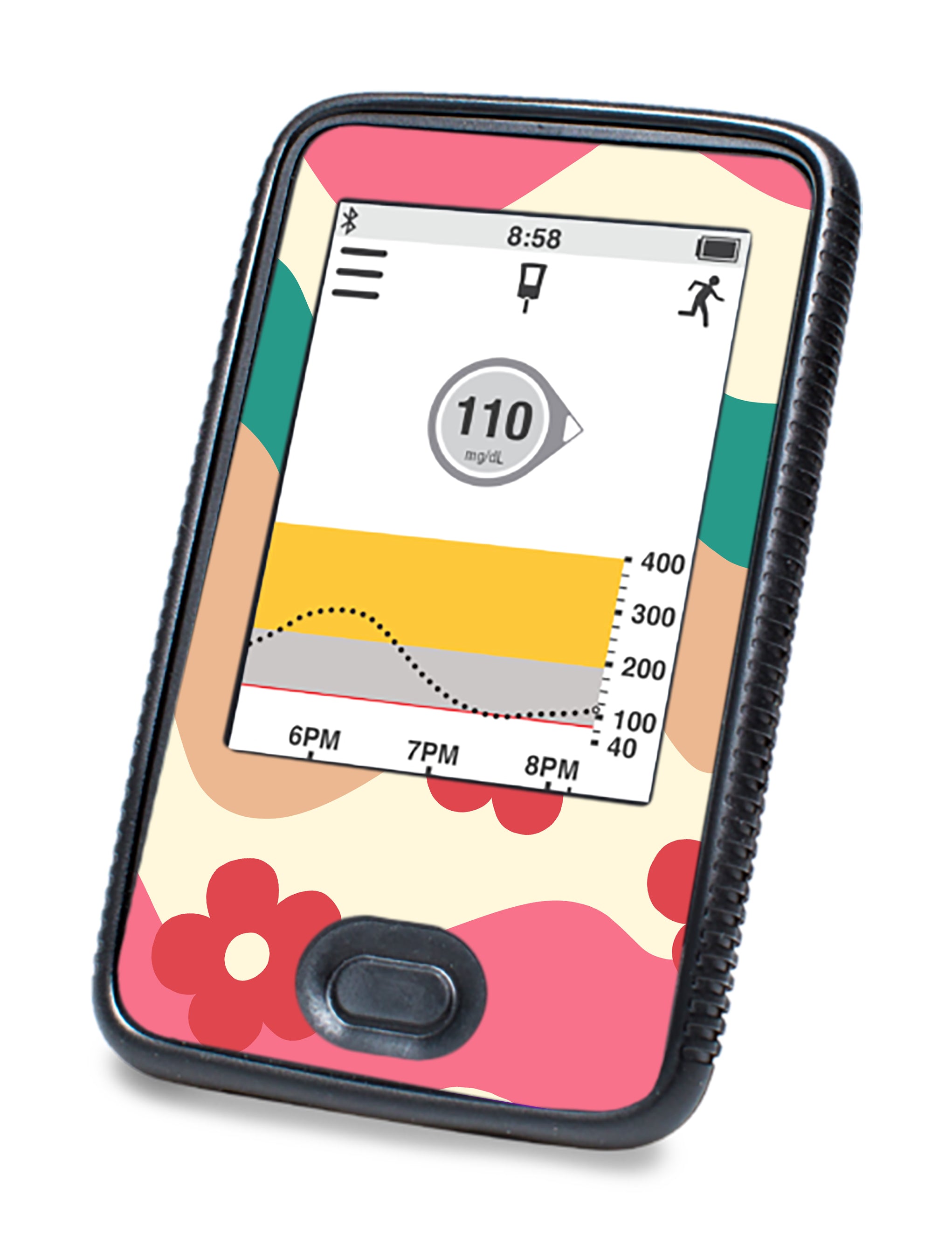 Retro Noel Dexcom G6 Touchscreen Receiver Sticker - Pump Peelz Retro Noel Dexcom G6 Touchscreen Receiver Sticker - Pump Peelz