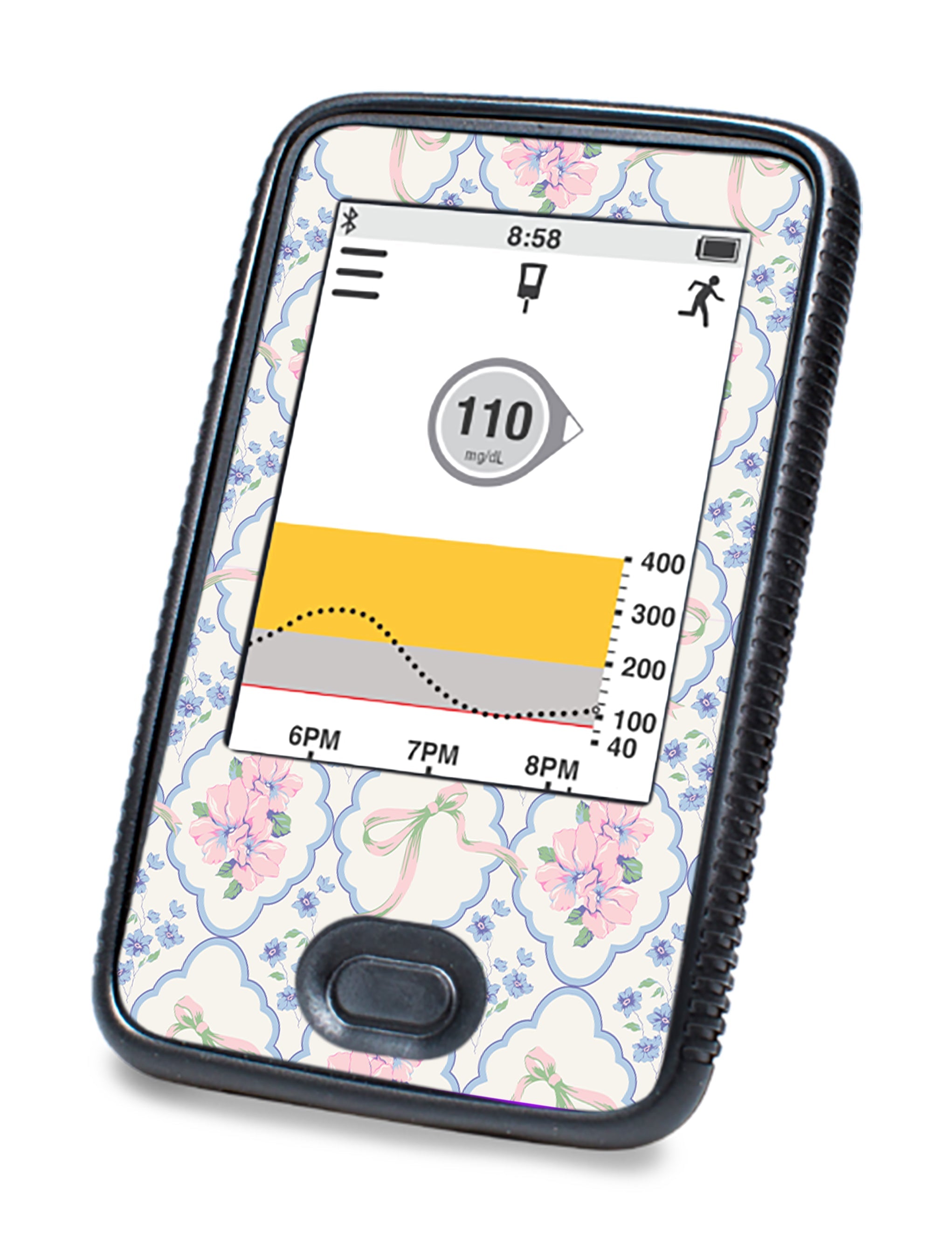 Spring Coquette Dexcom G6 Touchscreen Receiver Sticker - Pump Peelz Spring Coquette Dexcom G6 Touchscreen Receiver Sticker - Pump Peelz