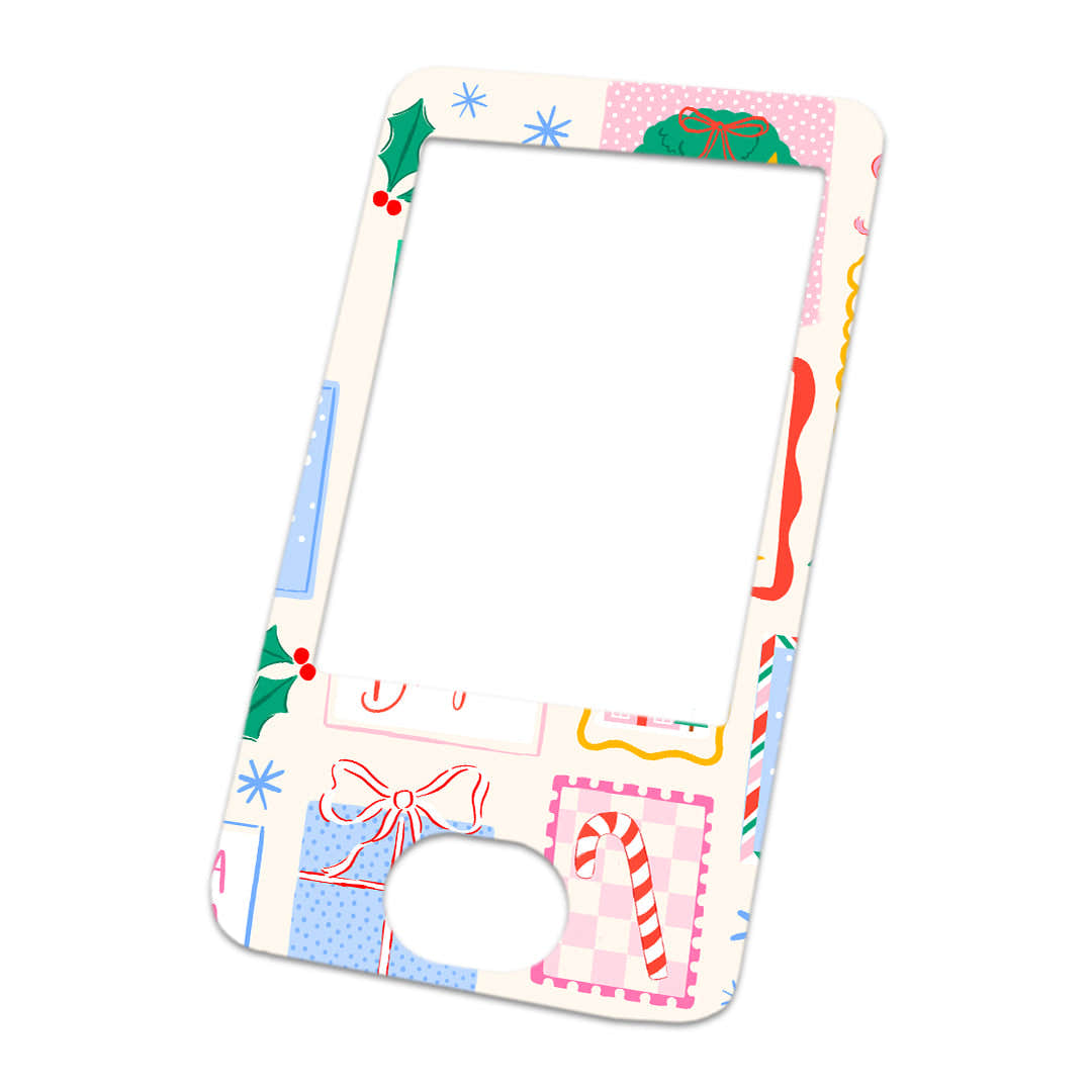 Holiday Greetings Dexcom G6 Touchscreen Receiver Sticker - Pump Peelz Holiday Greetings Dexcom G6 Touchscreen Receiver Sticker - Pump Peelz