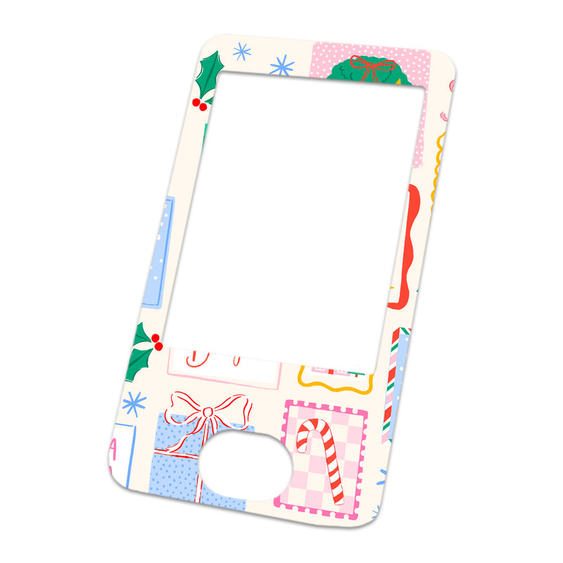 Holiday Greetings Dexcom G6 Touchscreen Receiver Sticker - Pump Peelz Holiday Greetings Dexcom G6 Touchscreen Receiver Sticker - Pump Peelz