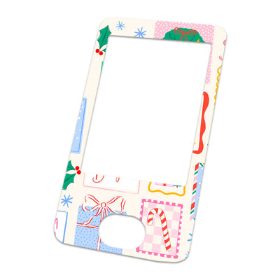 Holiday Greetings Dexcom G6 Touchscreen Receiver Sticker - Pump Peelz Holiday Greetings Dexcom G6 Touchscreen Receiver Sticker - Pump Peelz