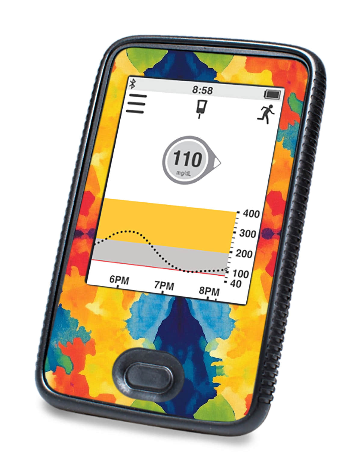 Bright Tie Dye DEXCOM G6 Touchscreen Receiver Bright Tie Dye DEXCOM G6 Touchscreen Receiver