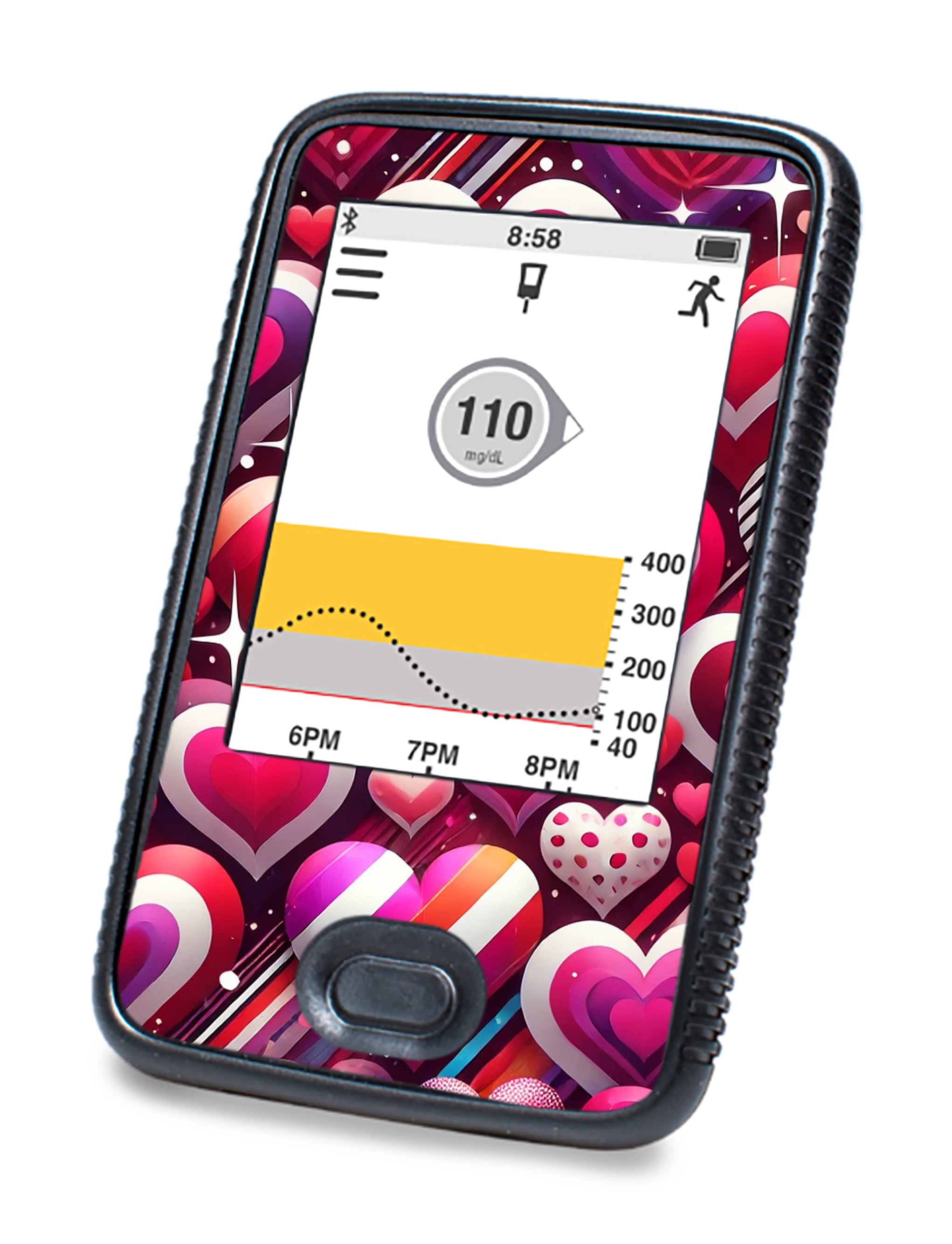 Sparkly Hearts DEXCOM G6 Touchscreen Receiver Sparkly Hearts DEXCOM G6 Touchscreen Receiver