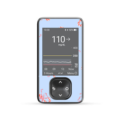 Candy Cane Lane Dexcom G7 and G6 Touchscreen Receiver Sticker - Pump Peelz Candy Cane Lane Dexcom G7 and G6 Touchscreen Receiver Sticker - Pump Peelz