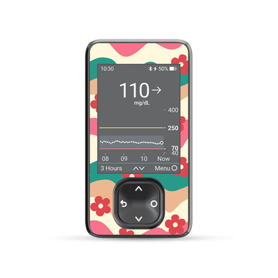 Retro Noel Dexcom G7 and G6 Touchscreen Receiver Sticker - Pump Peelz Retro Noel Dexcom G7 and G6 Touchscreen Receiver Sticker - Pump Peelz