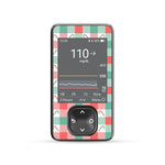 Peppermint Plaid Dexcom G7 and G6 Touchscreen Receiver Sticker - Pump Peelz Peppermint Plaid Dexcom G7 and G6 Touchscreen Receiver Sticker - Pump Peelz