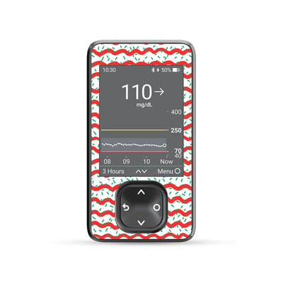 Christmas Icing Dexcom G7 and G6 Touchscreen Receiver Sticker - Pump Peelz Christmas Icing Dexcom G7 and G6 Touchscreen Receiver Sticker - Pump Peelz