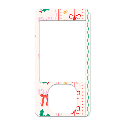 Holly Jolly Ribbon Dexcom G7 and G6 Touchscreen Receiver Sticker - Pump Peelz Holly Jolly Ribbon Dexcom G7 and G6 Touchscreen Receiver Sticker - Pump Peelz