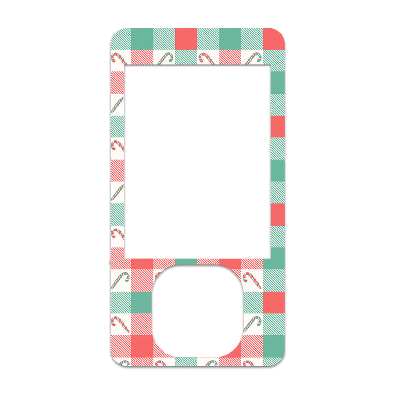 Peppermint Plaid Dexcom G7 and G6 Touchscreen Receiver Sticker - Pump Peelz Peppermint Plaid Dexcom G7 and G6 Touchscreen Receiver Sticker - Pump Peelz