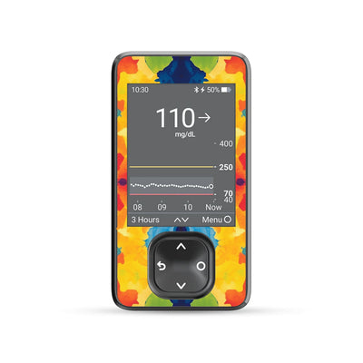 Bright Tie Dye DEXCOM G7 and G6 Touchscreen Receiver Sticker Bright Tie Dye DEXCOM G7 and G6 Touchscreen Receiver Sticker