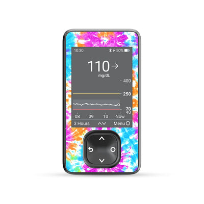 Neon Tie Dye DEXCOM G7 and G6 Touchscreen Receiver Sticker Neon Tie Dye DEXCOM G7 and G6 Touchscreen Receiver Sticker