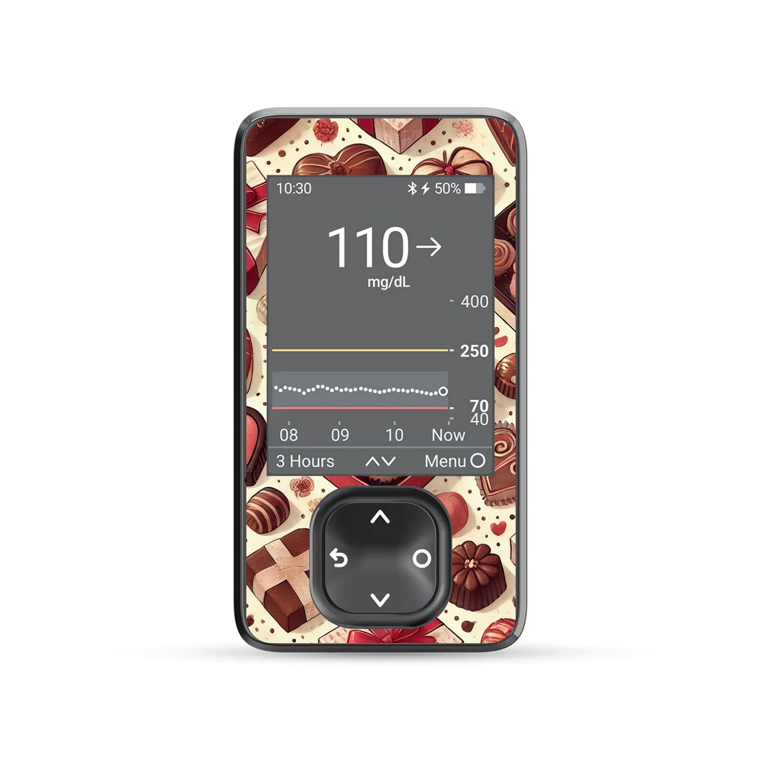 Chocolate Love DEXCOM G7 and G6 Touchscreen Receiver Sticker Chocolate Love DEXCOM G7 and G6 Touchscreen Receiver Sticker