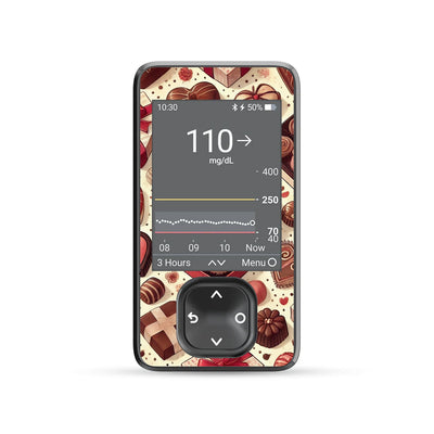Chocolate Love DEXCOM G7 and G6 Touchscreen Receiver Sticker Chocolate Love DEXCOM G7 and G6 Touchscreen Receiver Sticker