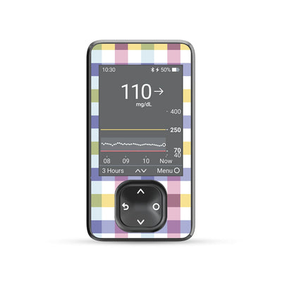 Spring Plaid DEXCOM G7 and G6 Touchscreen Receiver Sticker Spring Plaid DEXCOM G7 and G6 Touchscreen Receiver Sticker