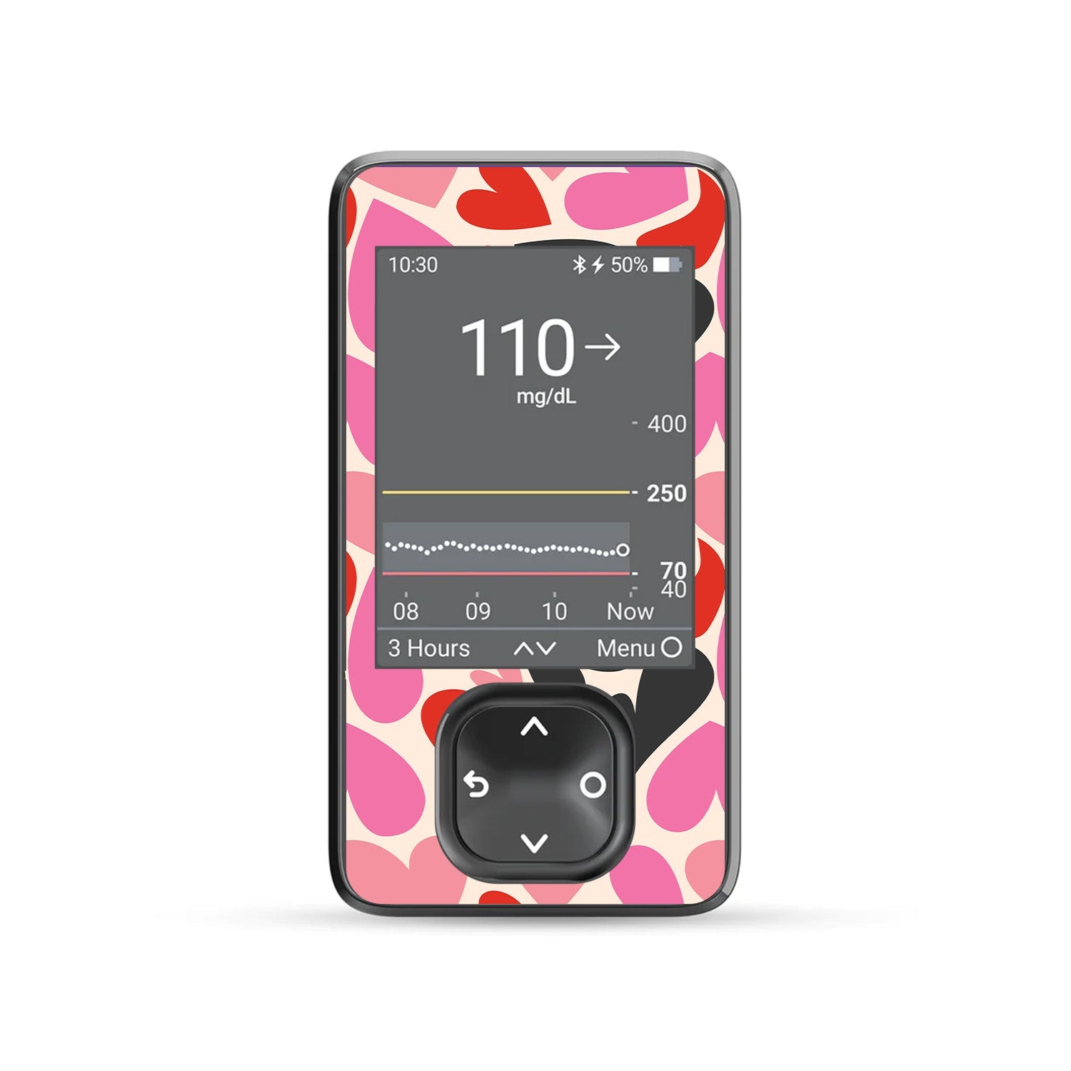 Heartbreaker Dexcom G7 and G6 Touchscreen Receiver Sticker - Pump Peelz Heartbreaker Dexcom G7 and G6 Touchscreen Receiver Sticker - Pump Peelz