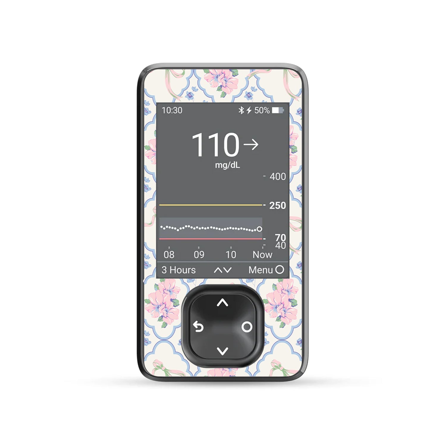 Spring Coquette Dexcom G7 and G6 Touchscreen Receiver Sticker - Pump Peelz Spring Coquette Dexcom G7 and G6 Touchscreen Receiver Sticker - Pump Peelz