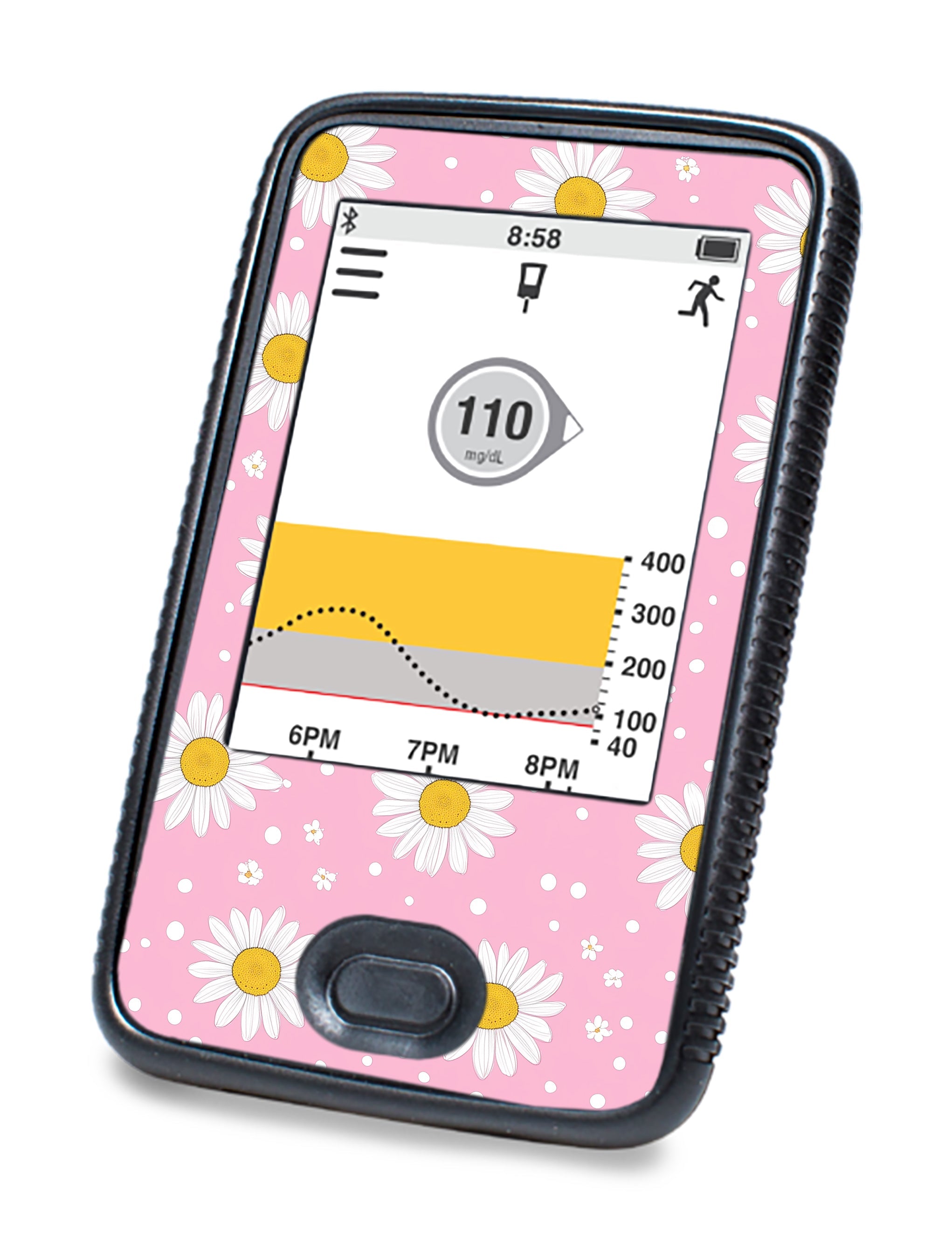 Spring Daisy Dexcom G6 Touchscreen Receiver Sticker - Pump Peelz Spring Daisy Dexcom G6 Touchscreen Receiver Sticker - Pump Peelz