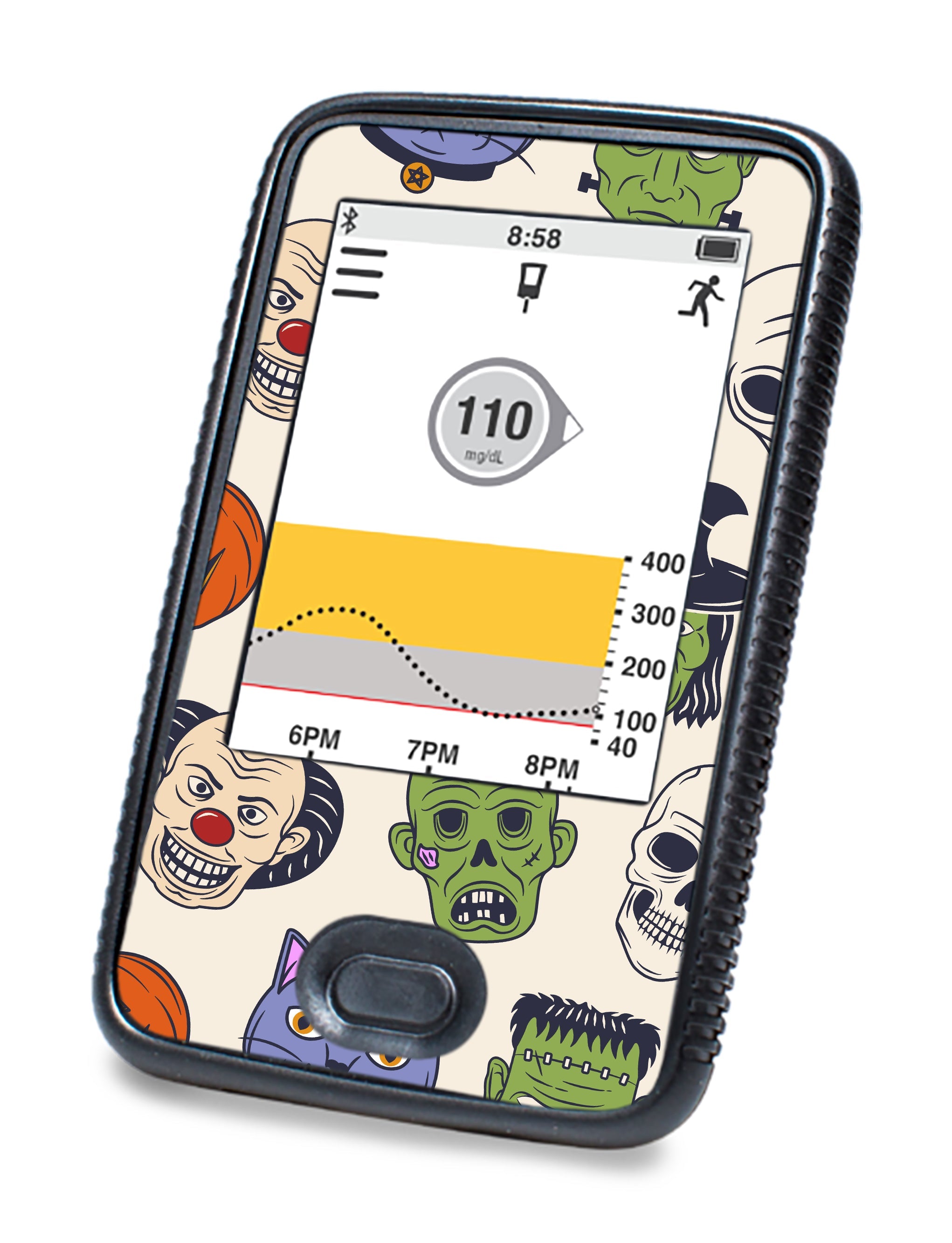 Monster Mash Dexcom G6 Touchscreen Receiver Sticker - Pump Peelz Monster Mash Dexcom G6 Touchscreen Receiver Sticker - Pump Peelz