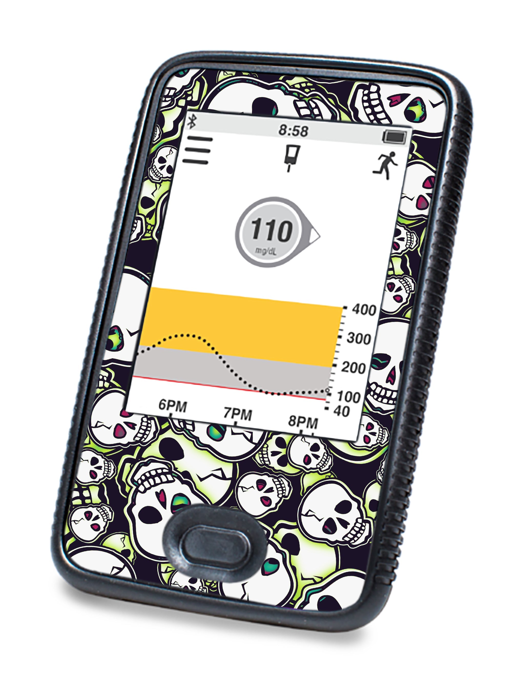 Bone Glow Dexcom G6 Touchscreen Receiver Sticker - Pump Peelz Bone Glow Dexcom G6 Touchscreen Receiver Sticker - Pump Peelz
