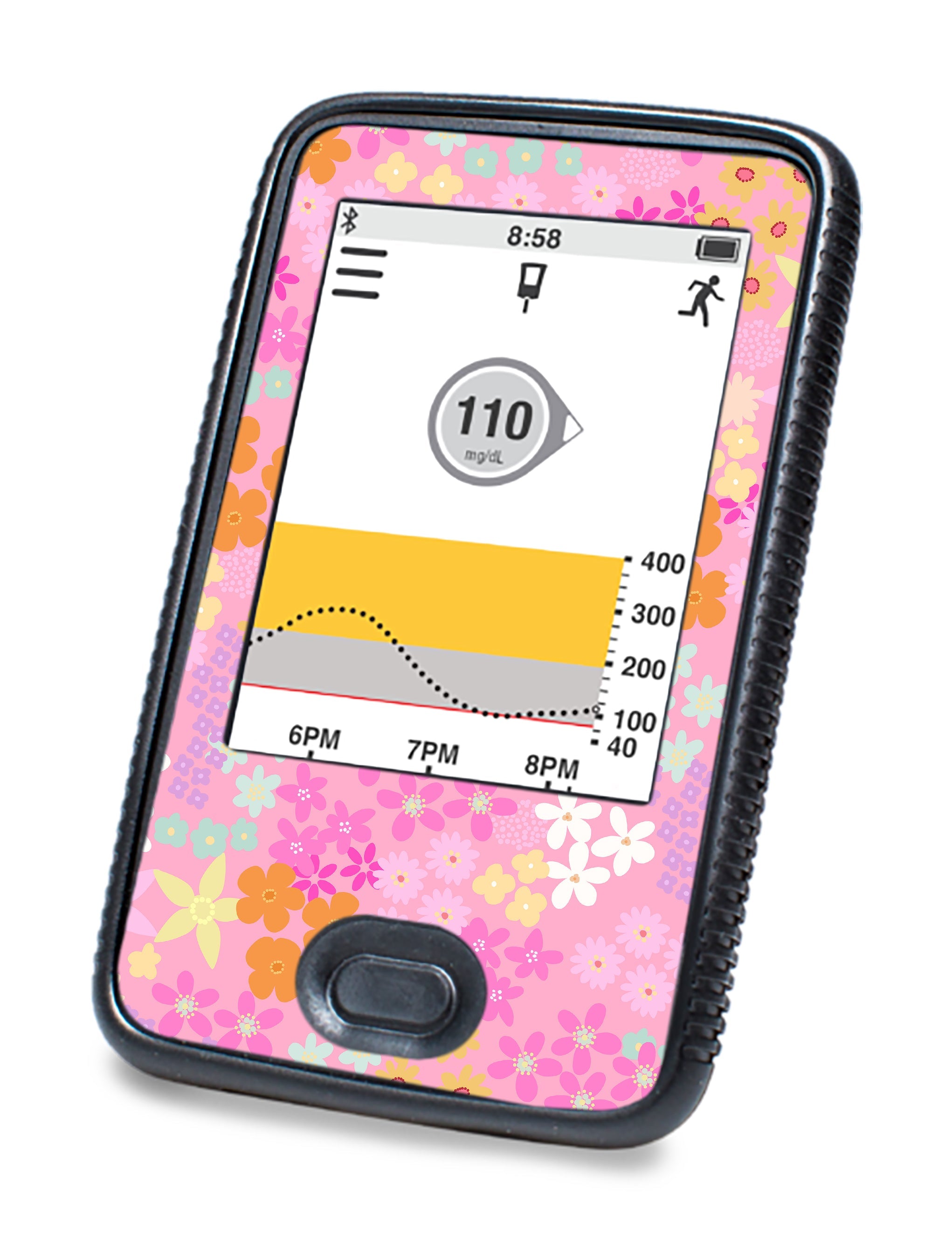 Pink Petals Dexcom G6 Touchscreen Receiver Sticker - Pump Peelz Pink Petals Dexcom G6 Touchscreen Receiver Sticker - Pump Peelz