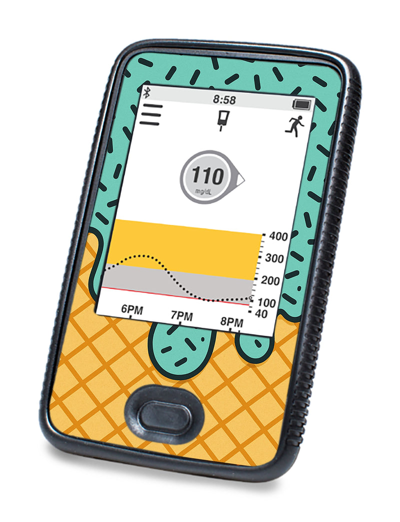 Ice Cream Social Dexcom G6 Touchscreen Receiver Sticker - Pump Peelz Ice Cream Social Dexcom G6 Touchscreen Receiver Sticker - Pump Peelz