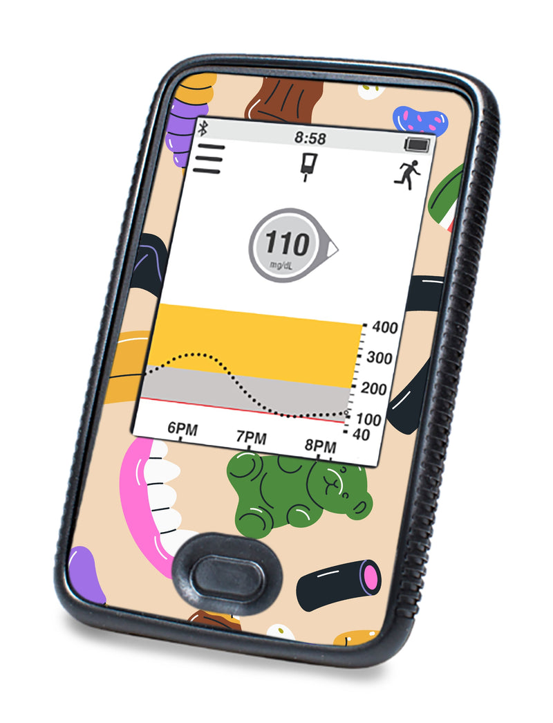 Candy Chaos Dexcom G6 Touchscreen Receiver Sticker - Pump Peelz Candy Chaos Dexcom G6 Touchscreen Receiver Sticker - Pump Peelz