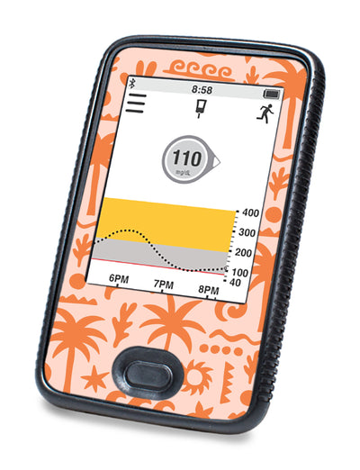 Terracotta Tides Dexcom G6 Touchscreen Receiver Sticker - Pump Peelz Terracotta Tides Dexcom G6 Touchscreen Receiver Sticker - Pump Peelz