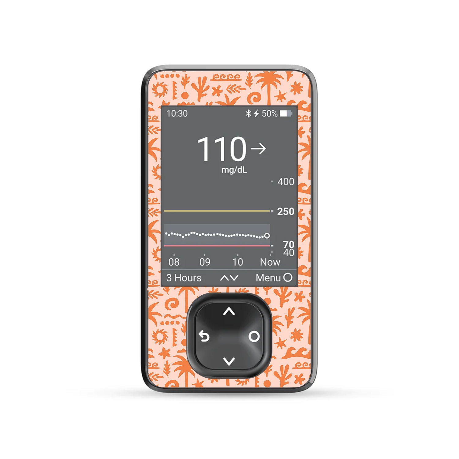 Terracotta Tides Dexcom G7 Touchscreen Receiver Sticker - Pump Peelz Terracotta Tides Dexcom G7 Touchscreen Receiver Sticker - Pump Peelz