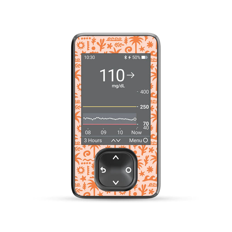 Terracotta Tides Dexcom G7 Touchscreen Receiver Sticker - Pump Peelz Terracotta Tides Dexcom G7 Touchscreen Receiver Sticker - Pump Peelz