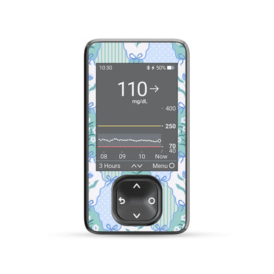 Cottage Bows Dexcom G7 Touchscreen Receiver Sticker - Pump Peelz Cottage Bows Dexcom G7 Touchscreen Receiver Sticker - Pump Peelz