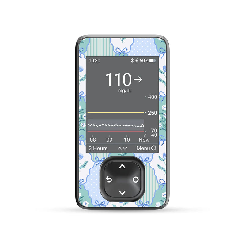 Cottage Bows Dexcom G7 Touchscreen Receiver Sticker - Pump Peelz Cottage Bows Dexcom G7 Touchscreen Receiver Sticker - Pump Peelz
