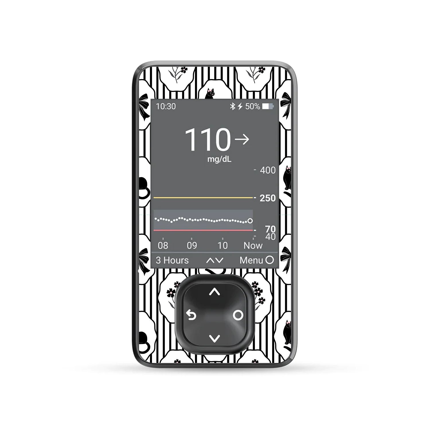 Midnight Cat Dexcom G7 Touchscreen Receiver Sticker - Pump Peelz Midnight Cat Dexcom G7 Touchscreen Receiver Sticker - Pump Peelz