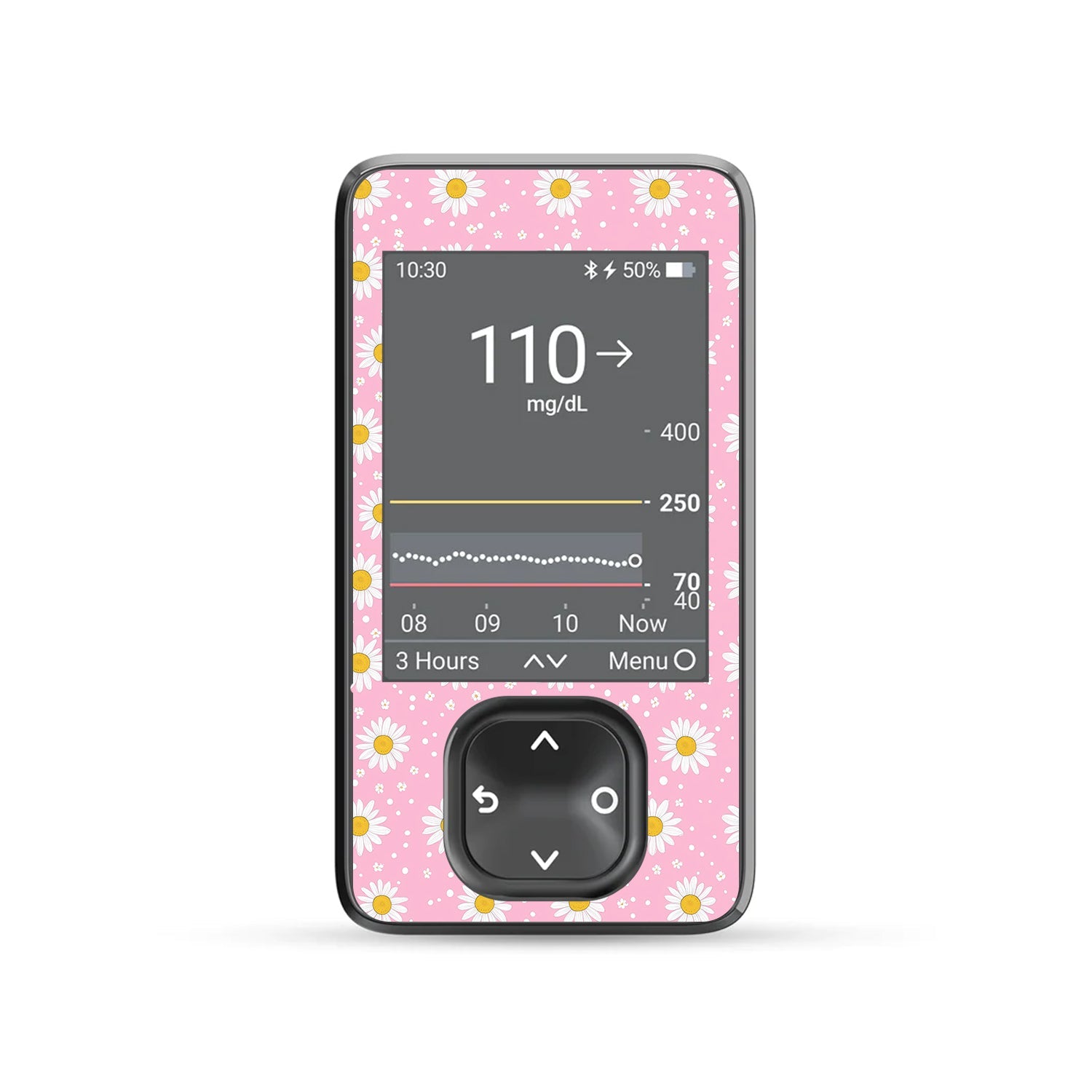 Spring Daisy Dexcom G7 Touchscreen Receiver Sticker - Pump Peelz Spring Daisy Dexcom G7 Touchscreen Receiver Sticker - Pump Peelz