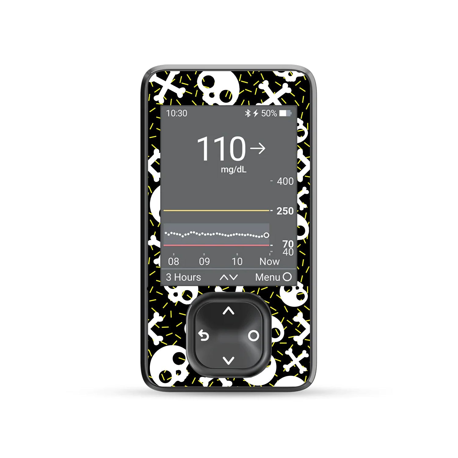 Bone Pop Dexcom G7 Touchscreen Receiver Sticker - Pump Peelz Bone Pop Dexcom G7 Touchscreen Receiver Sticker - Pump Peelz