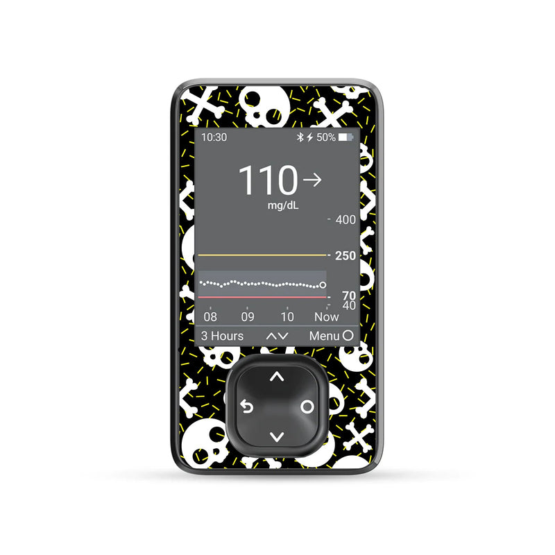 Bone Pop Dexcom G7 Touchscreen Receiver Sticker - Pump Peelz Bone Pop Dexcom G7 Touchscreen Receiver Sticker - Pump Peelz