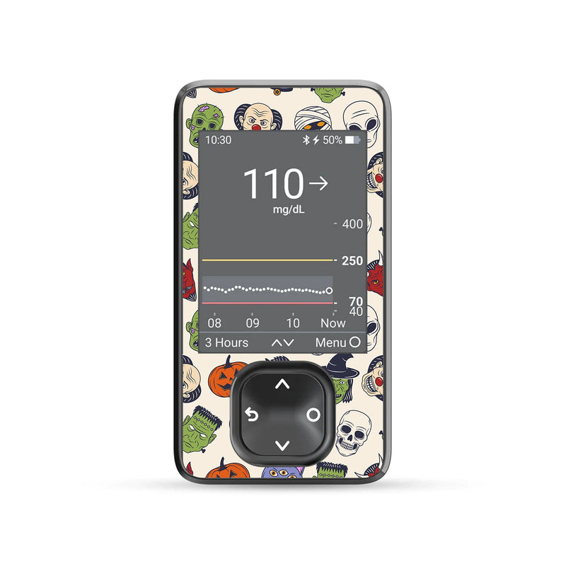 Monster Mash Dexcom G7 Touchscreen Receiver Sticker - Pump Peelz Monster Mash Dexcom G7 Touchscreen Receiver Sticker - Pump Peelz