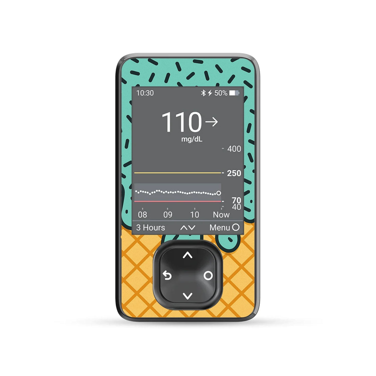 Ice Cream Social Dexcom G7 Touchscreen Receiver Sticker - Pump Peelz Ice Cream Social Dexcom G7 Touchscreen Receiver Sticker - Pump Peelz