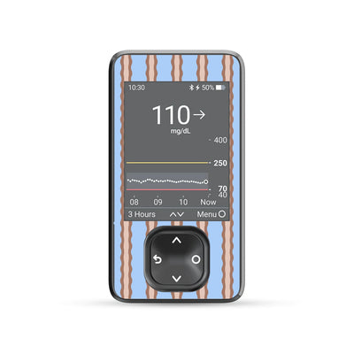 Boardwalk Waves Dexcom G7 Touchscreen Receiver Sticker - Pump Peelz Boardwalk Waves Dexcom G7 Touchscreen Receiver Sticker - Pump Peelz