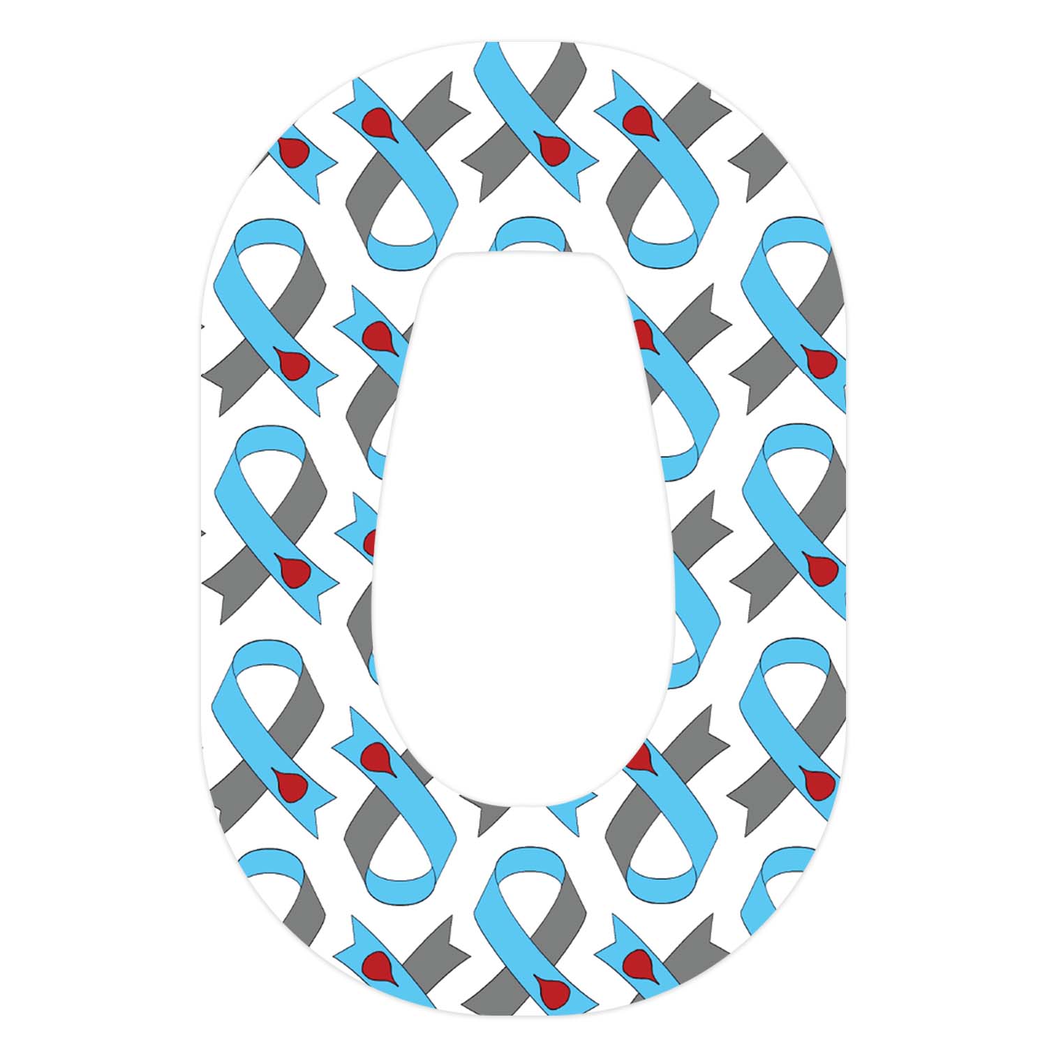 Diabetes Awareness Ribbon Dexcom G6 Patch Tape - Pump Peelz Diabetes Awareness Ribbon Dexcom G6 Patch Tape - Pump Peelz