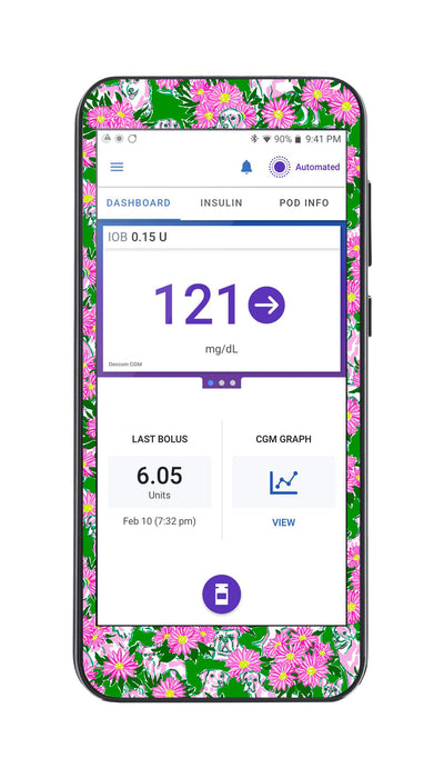 Dogs and Daisies Sticker for Omnipod® 5 Controller – Pump Peelz Dogs and Daisies Sticker for Omnipod® 5 Controller – Pump Peelz