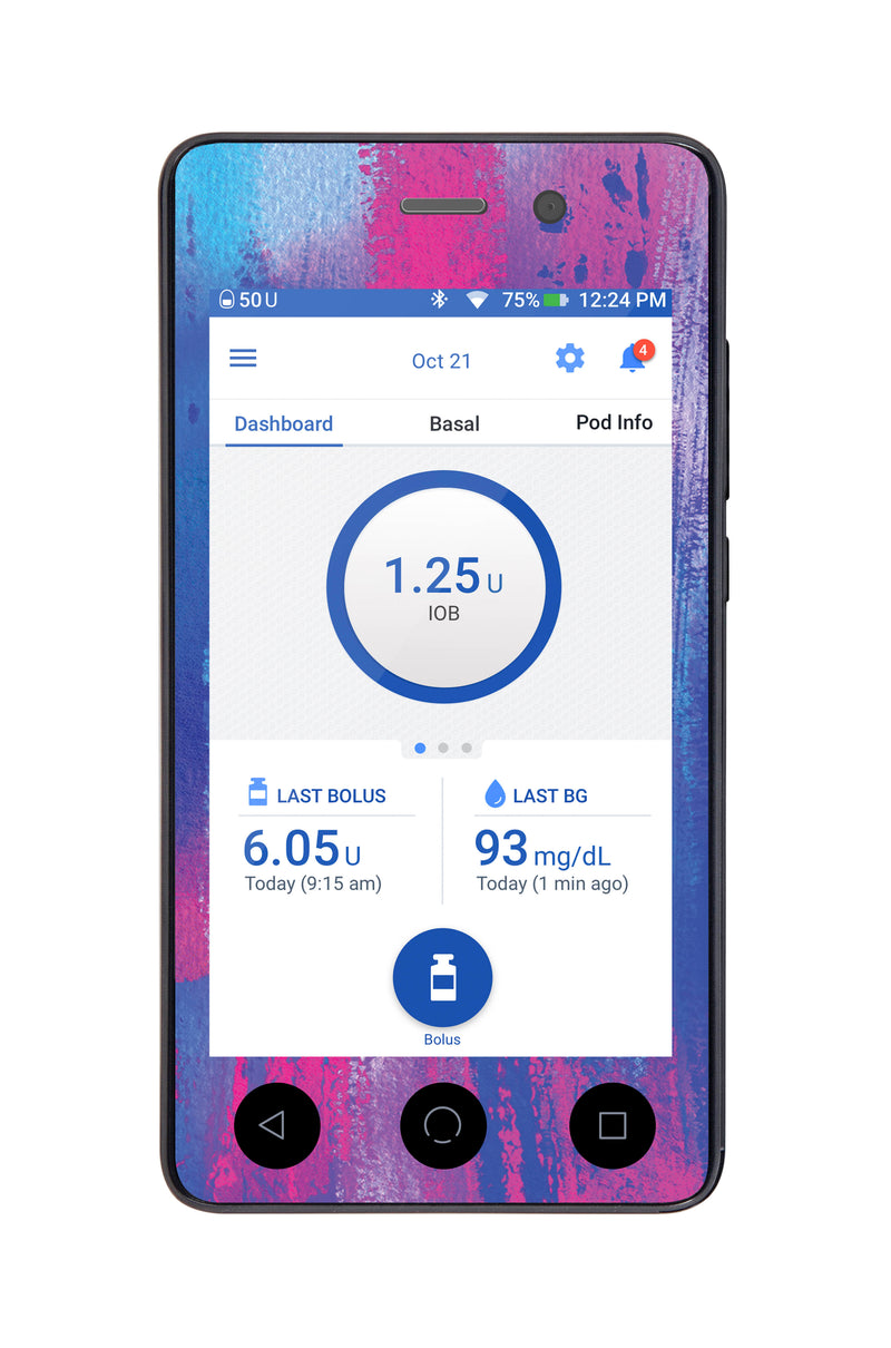 Dreamscape Sticker for Omnipod DASH® PDM – Pump Peelz Dreamscape Sticker for Omnipod DASH® PDM – Pump Peelz