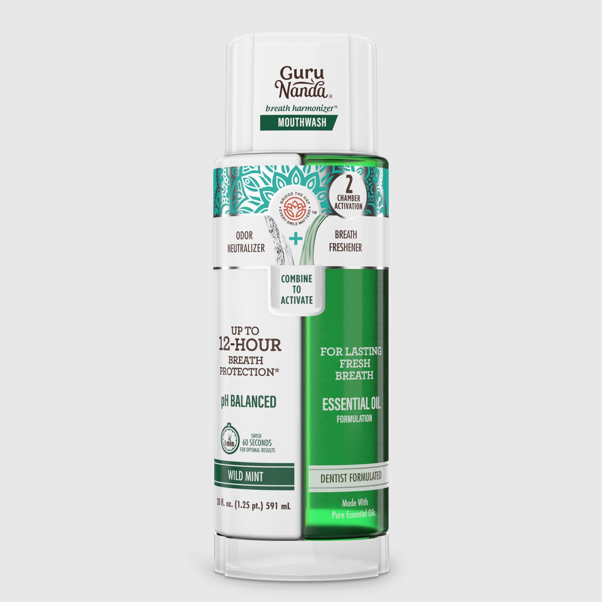 Dual Barrel Breath Harmonizer Mouthwash, Wild Mint Dual Barrel Breath Harmonizer Mouthwash, Wild Mint