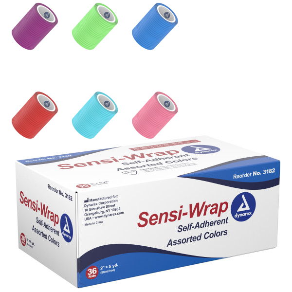 Dynarex Sensi Wrap, Self-Adherent, Assorted Dynarex Sensi Wrap, Self-Adherent, Assorted