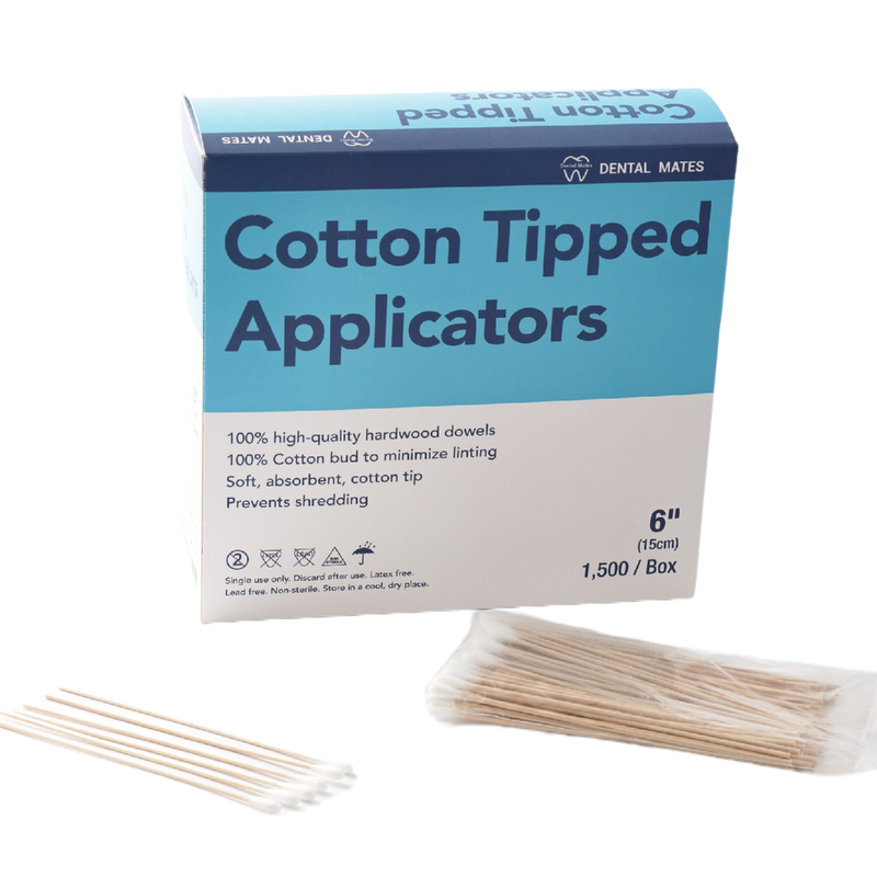 Cotton Tip Applicator, 3" and 6" 1,500pcs Per Box Cotton Tip Applicator, 3" and 6" 1,500pcs Per Box