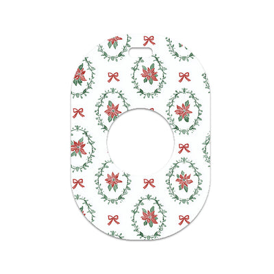Poinsettia Parade Eversense 365 Smart Transmitter Sticker - Pump Peelz Poinsettia Parade Eversense 365 Smart Transmitter Sticker - Pump Peelz