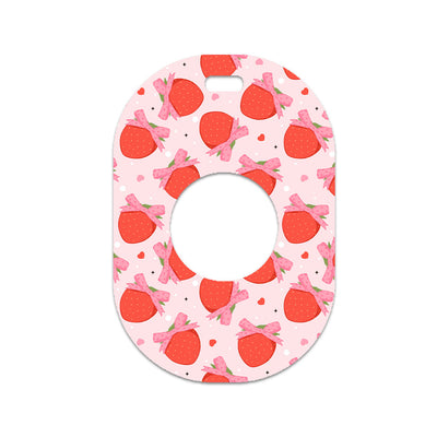 Strawberry Kisses Eversense 365 Smart Transmitter Sticker - Pump Peelz Strawberry Kisses Eversense 365 Smart Transmitter Sticker - Pump Peelz